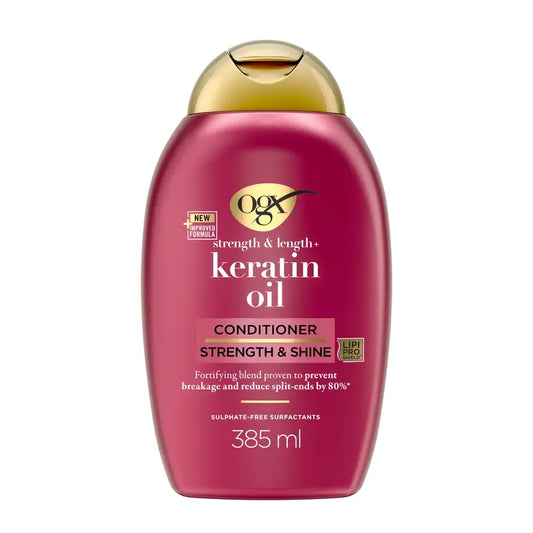 OGX Kondicionér s keratínovým olejom, pre lámavé vlasy, 385 ml