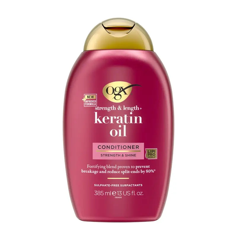 OGX Kondicionér s keratínovým olejom, pre lámavé vlasy, 385 ml