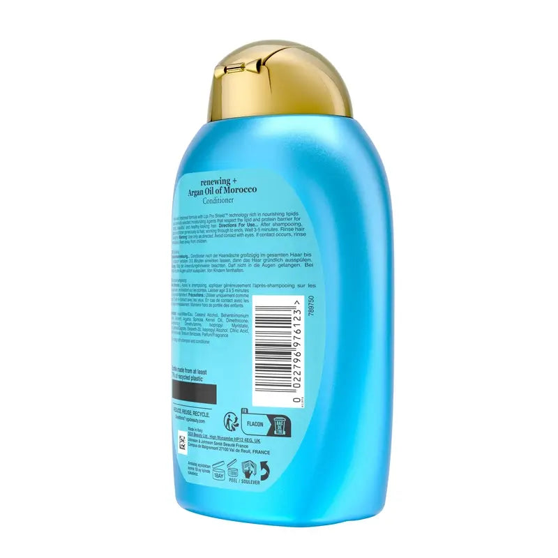 OGX Kondicionér bez sulfátov pre poškodené vlasy, arganový olej z Maroka, vyhladzuje a posilňuje, 385 ml