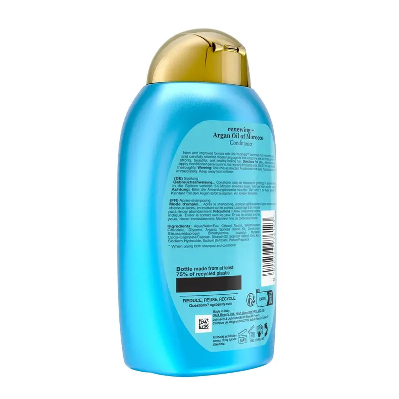 OGX Kondicionér bez sulfátov pre poškodené vlasy, arganový olej z Maroka, vyhladzuje a posilňuje, 385 ml