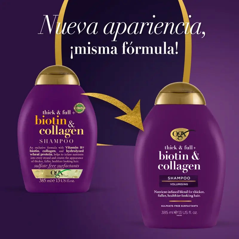 OGX Šampón s biotínom a kolagénom, jemné vlasy, 385 ml
