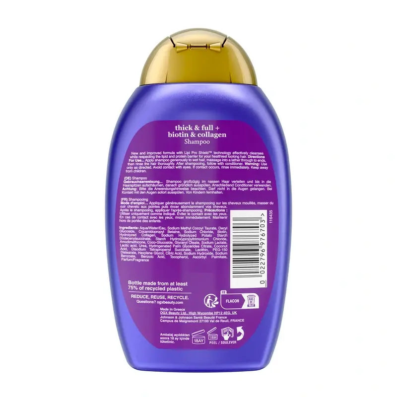 OGX Šampón s biotínom a kolagénom, jemné vlasy, 385 ml