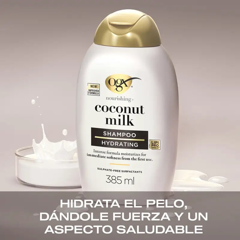 OGX Šampón s kokosovým mliekom, suché vlasy, 385 ml