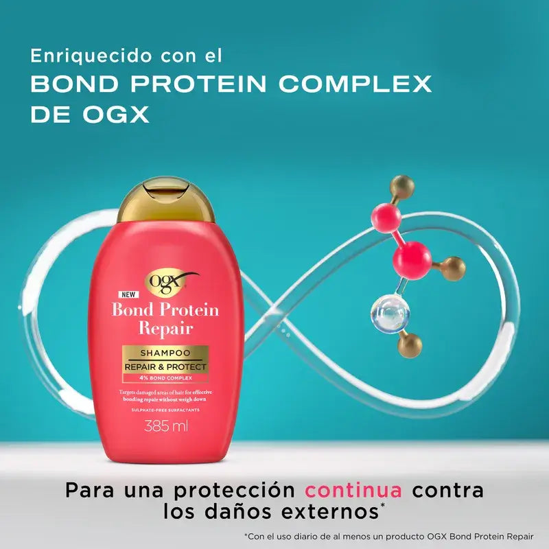 Ogx Bond Repair Shampoo, regeneračný šampón bez sulfátov, 385 ml