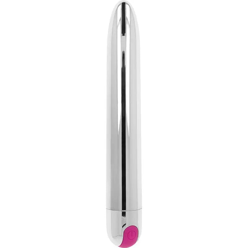 Ohmama Vibrators  Nabíjateľný vibrátor Silver, 10 režimov, 18,5 cm
