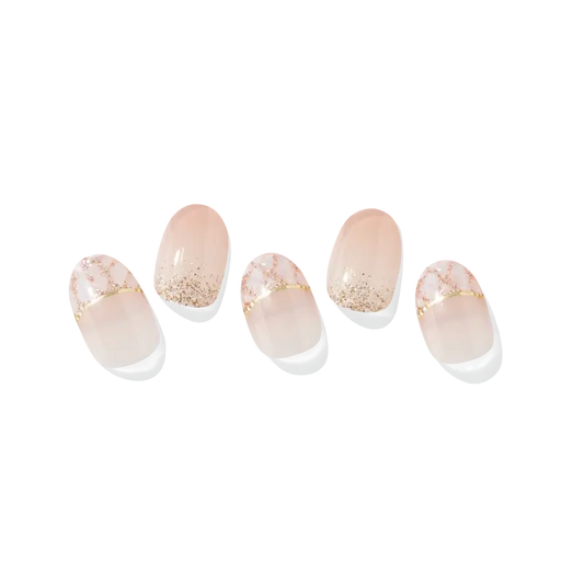 Ohora gélové nechty – Peachy Sparkle, 30 kusov