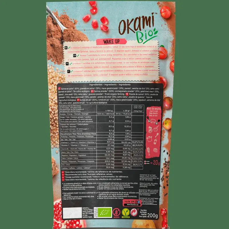 Okami Bio Wake Up 200 g. Bio, bezlepkové, vegánske
