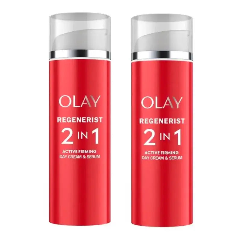 Olay Regenerist 2 v 1 Aktívny spevňujúci denný krém a sérum, balenie 2 x 50 ml
