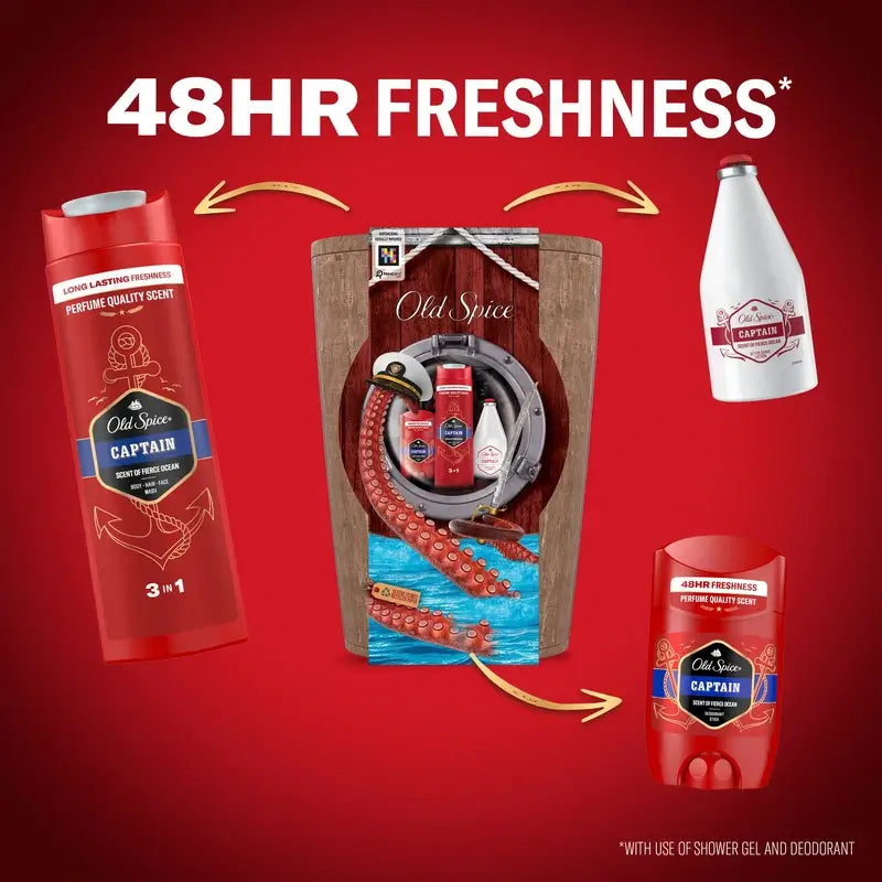 Darčeková sada Old Spice Captain Barrel so sprchovým gélom