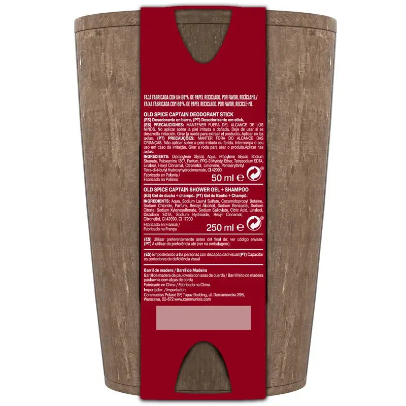 Darčeková sada Old Spice Captain Barrel so sprchovým gélom