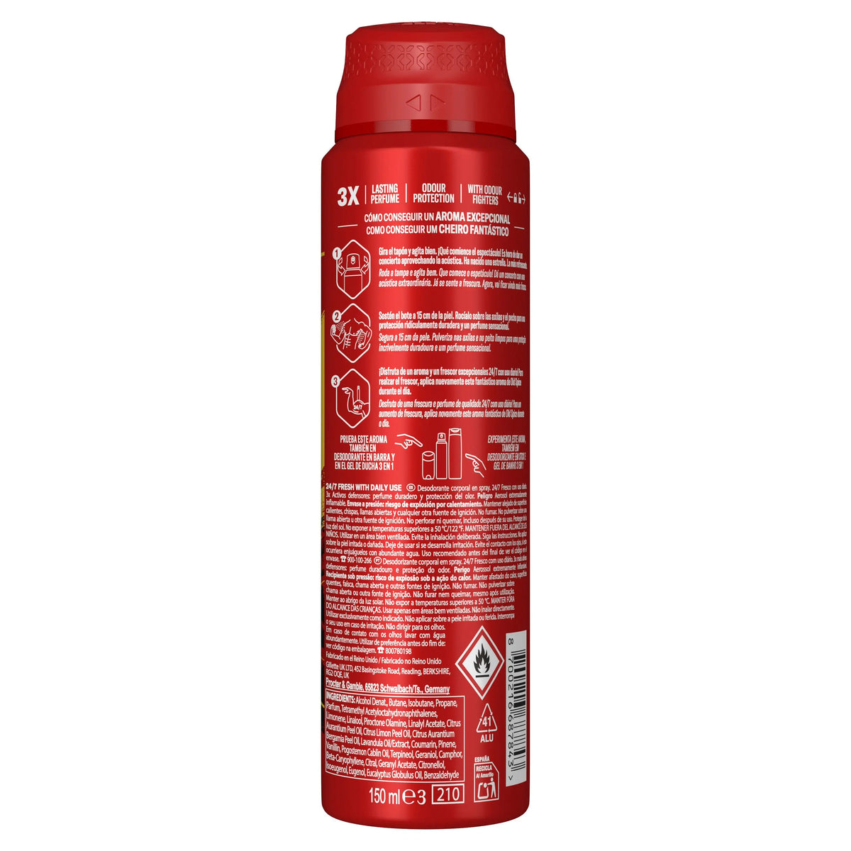 Old Spice Old Spice Deodorant v spreji, limitovaná edícia španielskej reprezentácie, 150 ml