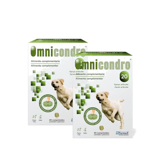 Omnicondro 20 – chondroprotektívny prípravok pre psov, 2×60 tabliet
