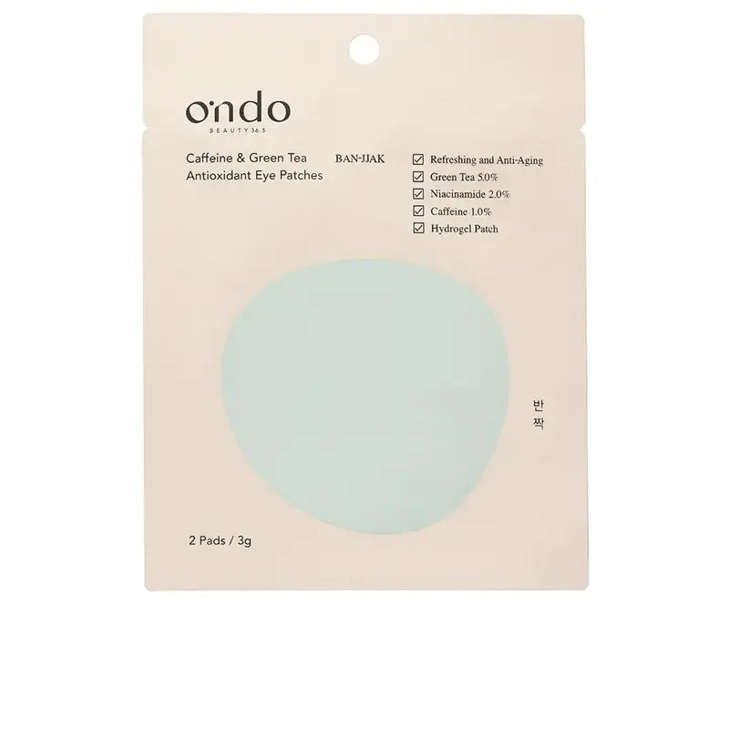 Ondo Beauty 36,5 – Očné náplasti s kofeínom a zeleným čajom s antioxidačným účinkom, 2 ks