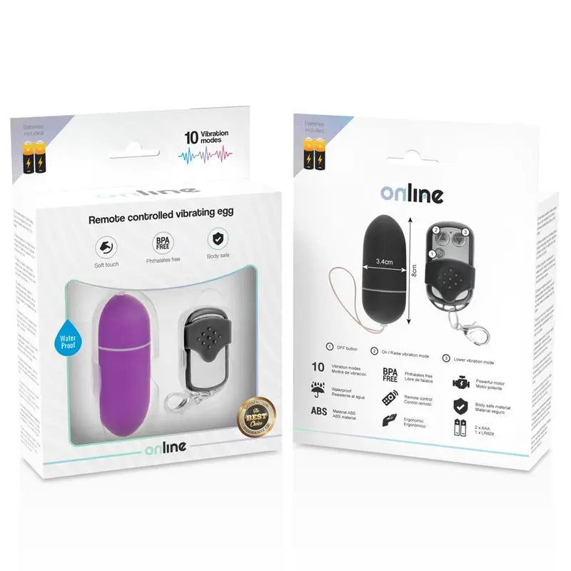 Online vibračné vajčko s diaľkovým ovládaním L – Lila