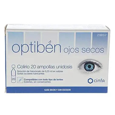 Optiben Dry Eye Drops Dry Eye Drops 20 Ampoules Single dose