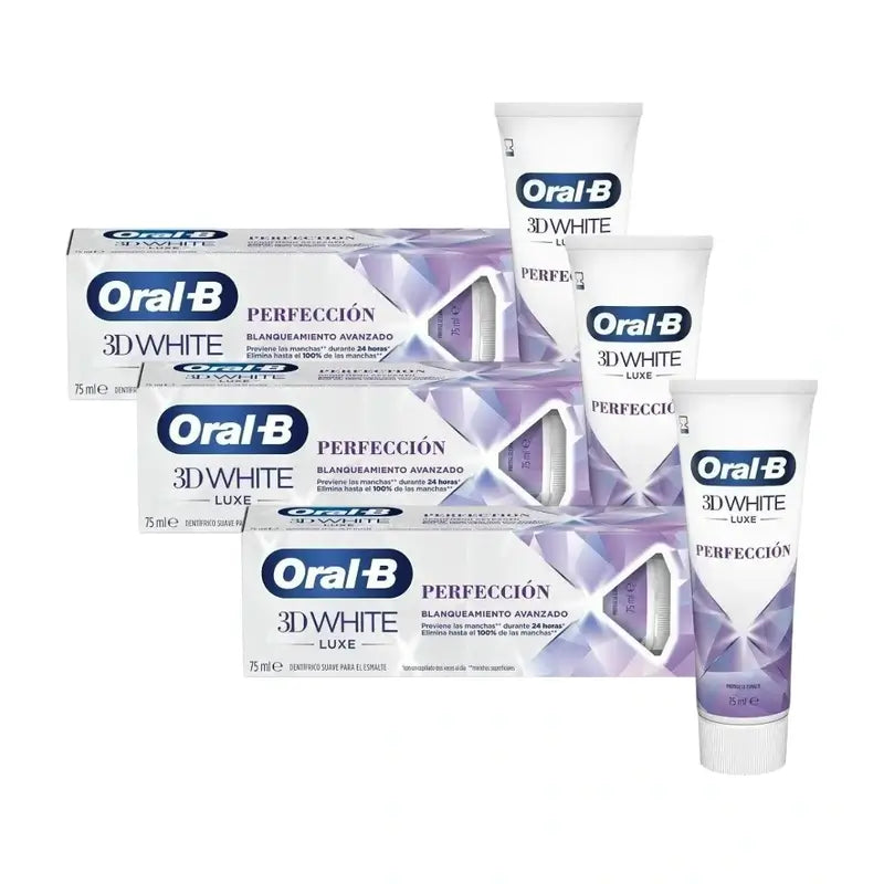 Oral-B 3Dwhite Luxe Perfección Bieliaca zubná pasta 3 × 75 ml 