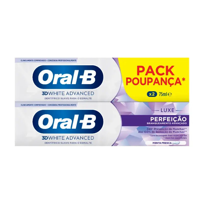 Zubná pasta Oral-B 3D White Advanced Perfection, 2 x 75 ml