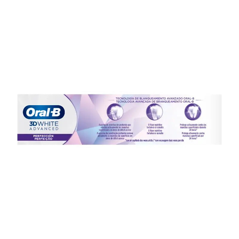 Zubná pasta Oral-B 3D White Advanced Perfection, 2 x 75 ml