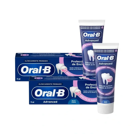 Oral-B Advanced zubná pasta na ochranu ďasien so sviežou mätou, 2 × 75 ml 