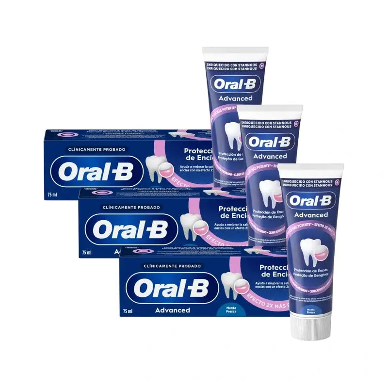Oral-B Advanced zubná pasta na ochranu ďasien so sviežou mätou, 3 x 75 ml 