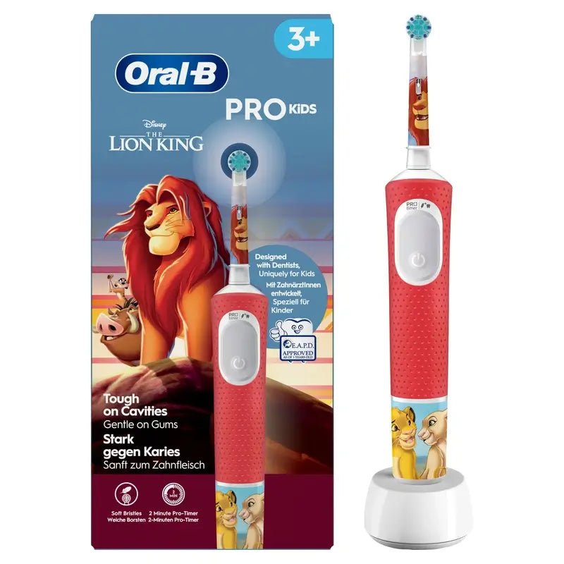 Oral-B Braun Pro Kids Lev kráľ – elektrická zubná kefka navrhnutá spoločnosťou Braun