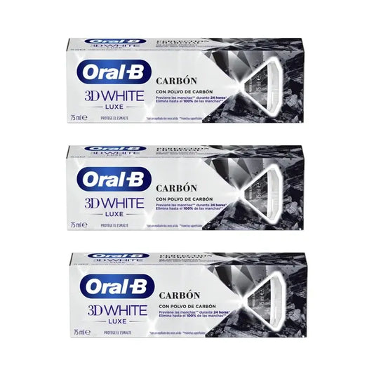 Zubná pasta Oral-B s aktívnym uhlím, 3 × 75 ml 