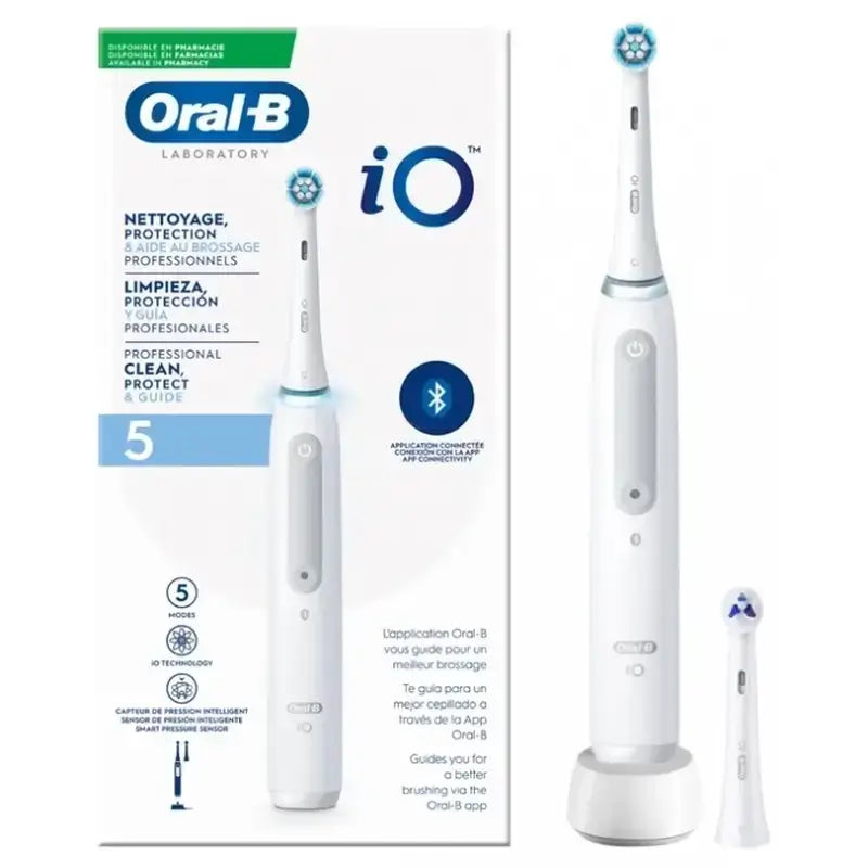 Oral-B Io 5 Elektrická zubná kefka, biela, 2 hlavice