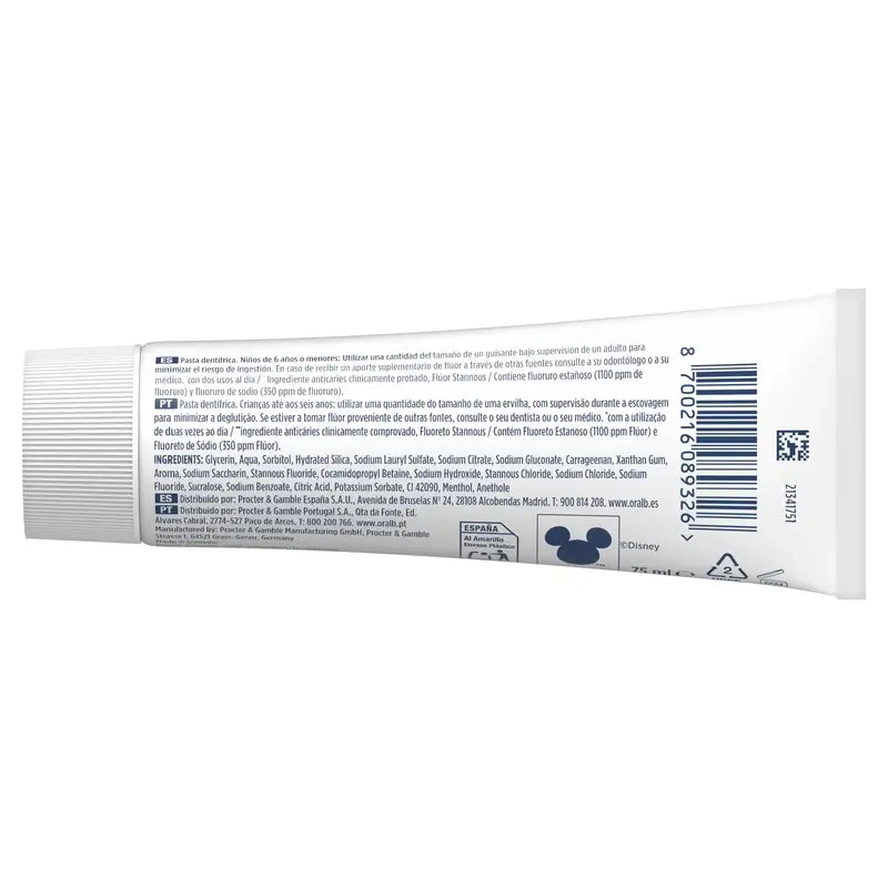Oral-B Junior Star Wars zubná pasta 2 × 75 ml, od 6 rokov