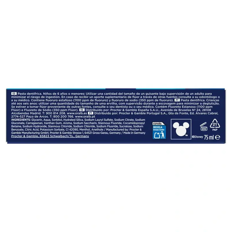Oral-B Junior Star Wars zubná pasta 2 × 75 ml, od 6 rokov