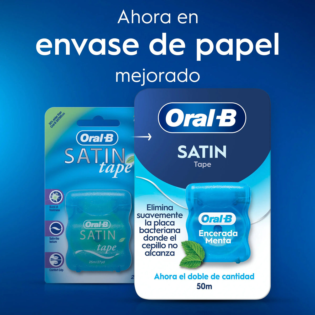 Oral-B Satin Tape Menta 50 metrov