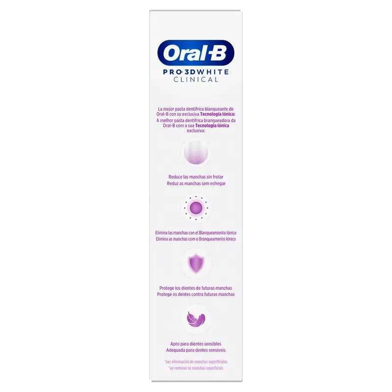 Oral-B zubná pasta 3Dw – Žiarivý biely úsmev, 75 ml