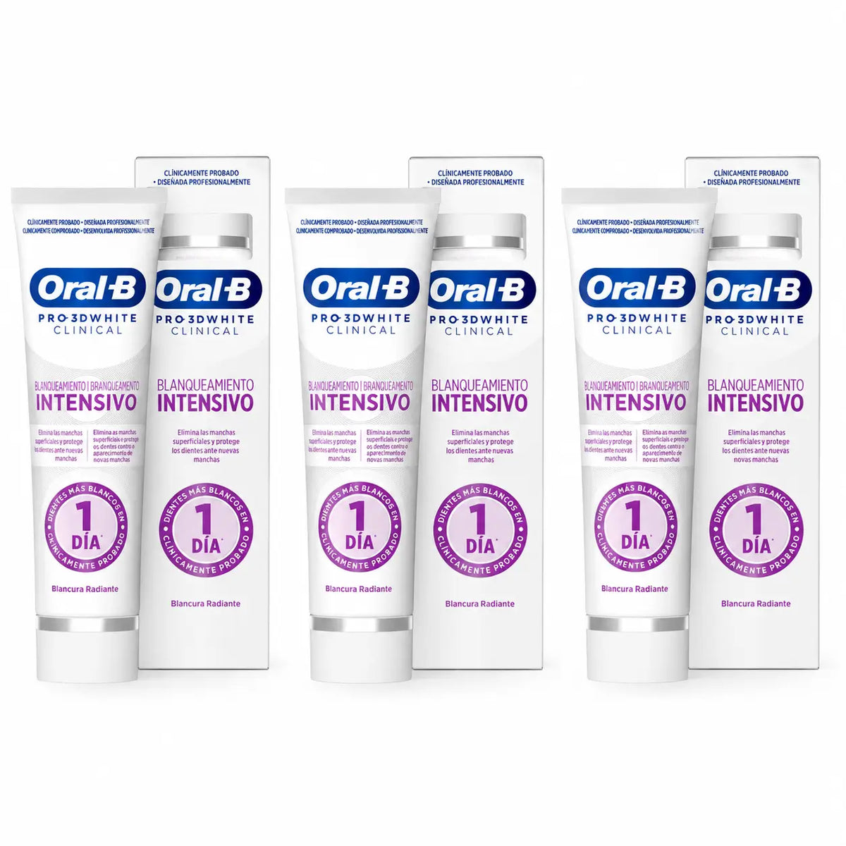 Oral-B Zubná pasta 3Dw Žiarivý biely úsmev, 75 ml, balenie po 3 ks