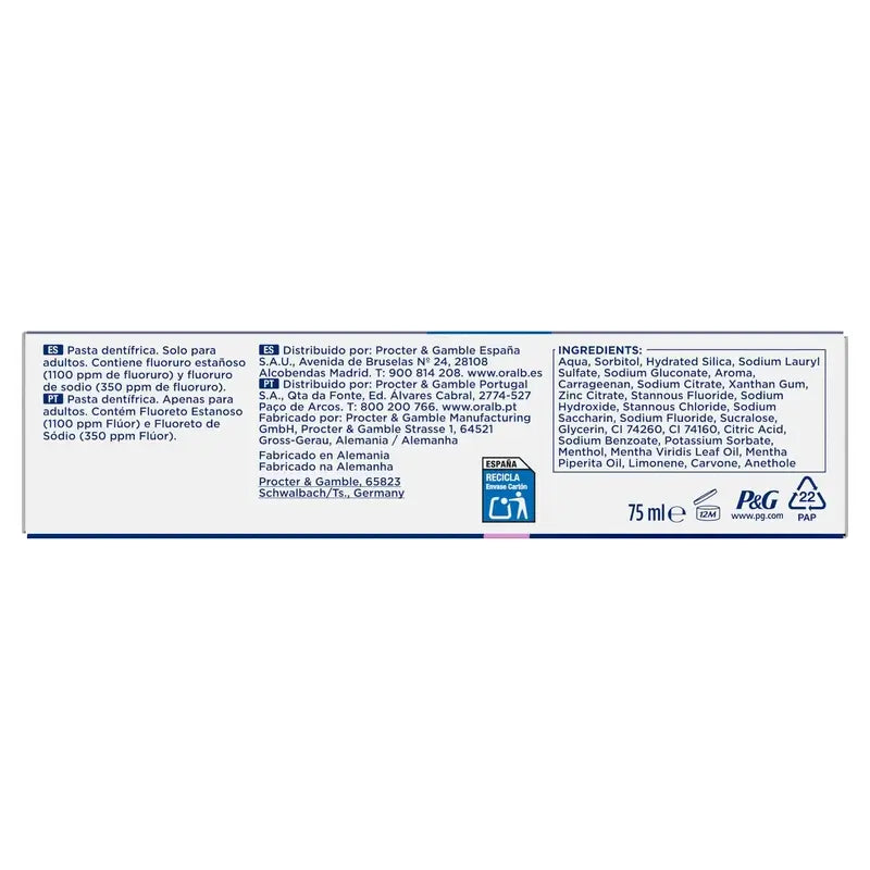 Oral-B Advanced zubná pasta na ochranu ďasien s príchuťou sviežej mäty, 75 ml