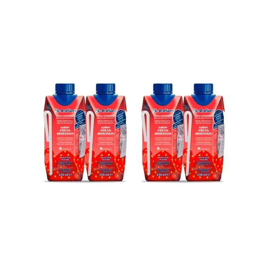 Oralsuero Bioralsuero Probiotikum s príchuťou jahôd, 4 × 330 ml 