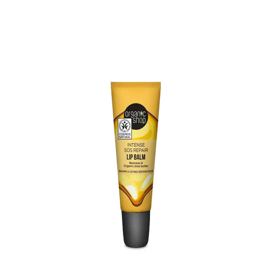 Organic Shop Regeneračný balzam na pery SOS s včelím voskom a bambuckým maslom, 10 ml 