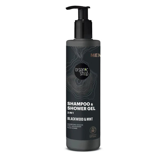 Organic Shop Osviežujúci šampón a sprchový gél 2 v 1 s dubovou kôrou a mätou od Organic Shop, 280 ml 