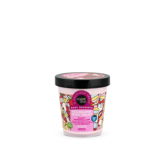Organic Shop Výživný telový krém s príchuťou marshmallow, 450 ml 