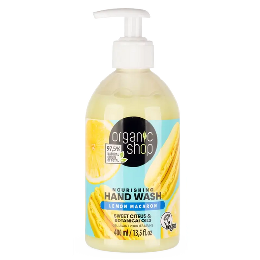 Organic Shop Crp Výživné mydlo na ruky s vôňou citrónového makarónu, 400 ml