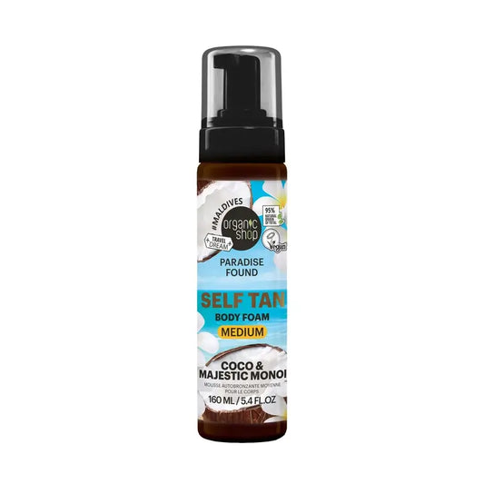 Organic Shop samoopaľovacia pena, stredný odtieň, 160 ml
