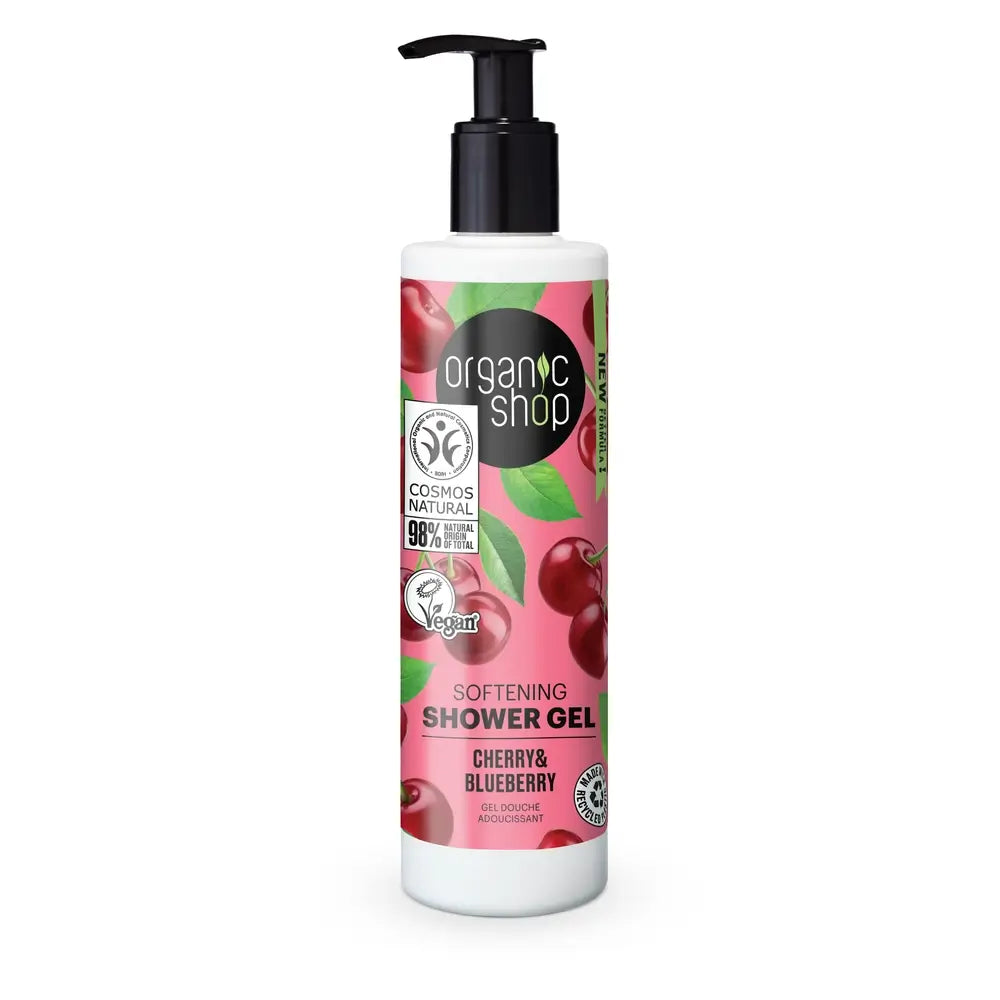 Organic Shop Zjemňujúci sprchový gél s vôňou čerešní a modrých čučoriedok od Organic Shop, 280 ml 