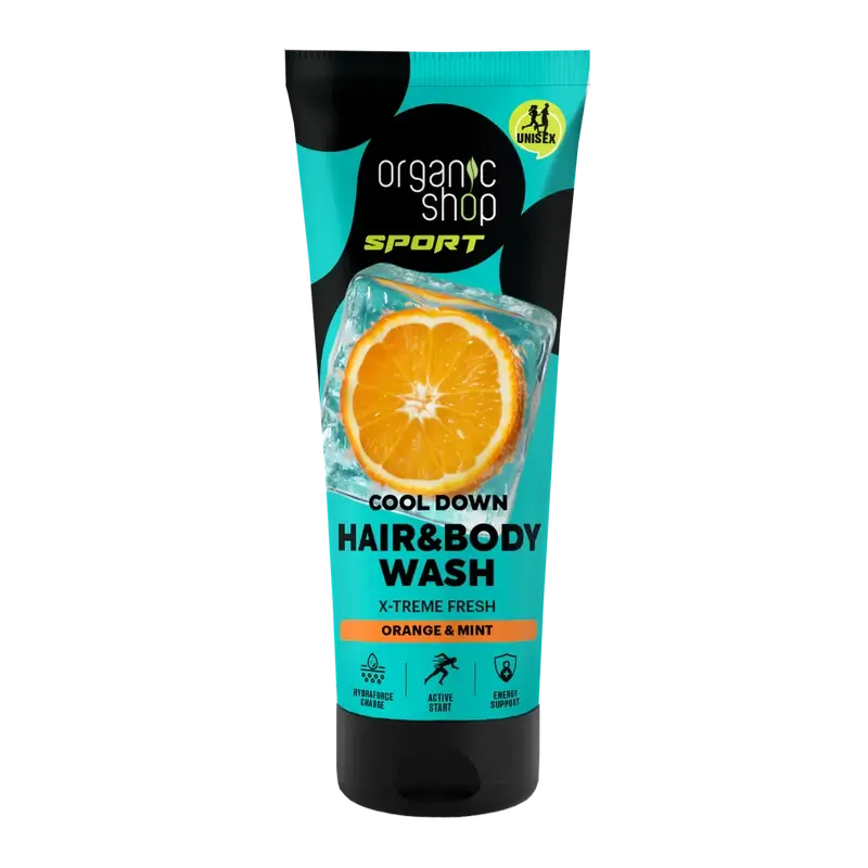 Organic Shop Osviežujúci sprchový gél a šampón X-Treme Fresh, 200 ml