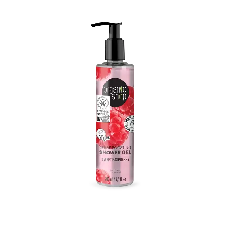 Organic Shop Mix Obnovujúci sprchový gél s vôňou malín, 280 ml