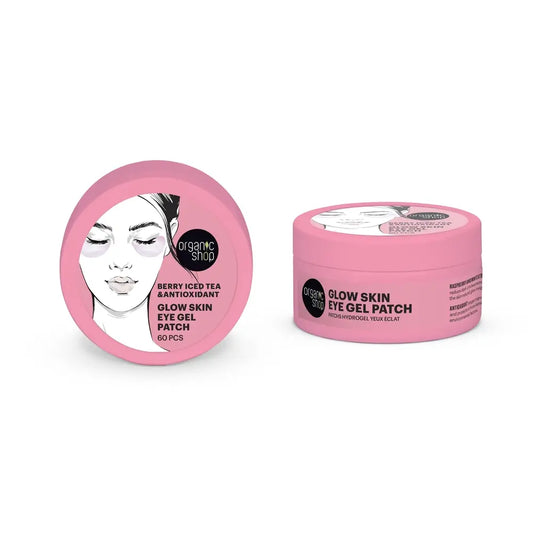 Organic Shop Gélové očné náplasti Glow Skin s príchuťou mrazeného bobuľového čaju a antioxidantmi, 60 ks

 