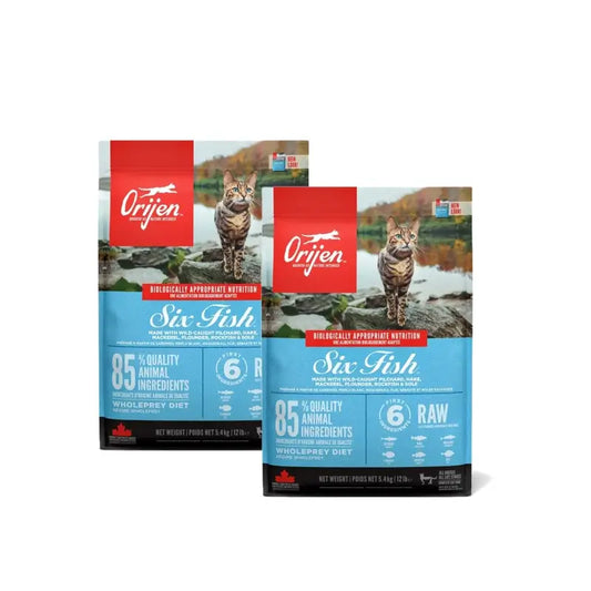 Orijen Feline Adult 6 – Ryby 5,4 kg – krmivo pre mačky, balenie po 2 ks