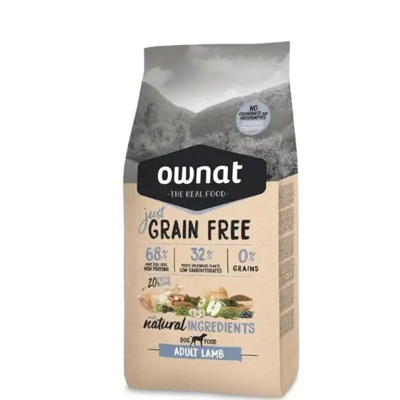Ownat Just Canine Adult bez obilnín s jahňacím mäsom 14 kg 