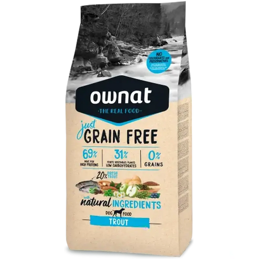 Ownat Just Canine Adult Grain Free Pstruh 14 kg 