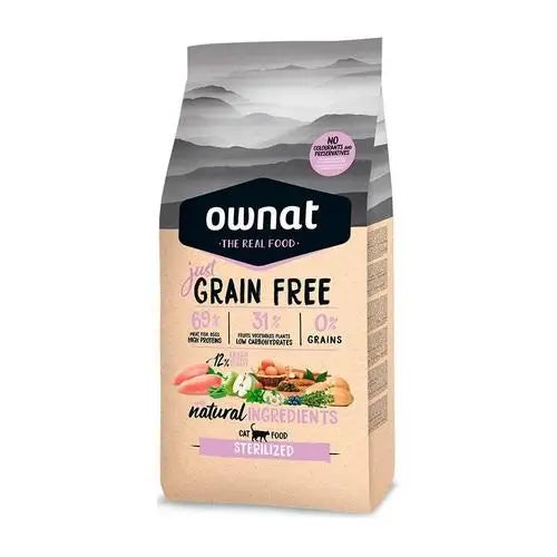 Ownat Just Feline Adult Sterilized Grain Free 8 kg, krmivo pre mačky