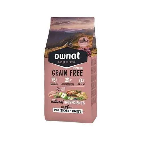 Ownat Prime Canine Adult Mini Grain Free Chicken Turkey 3kg dog food