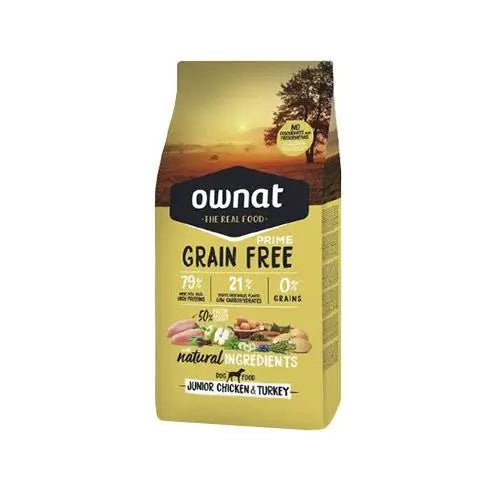 Ownat Prime Canine Junior Grain Free Kuracie 3 kg, krmivo pre psov