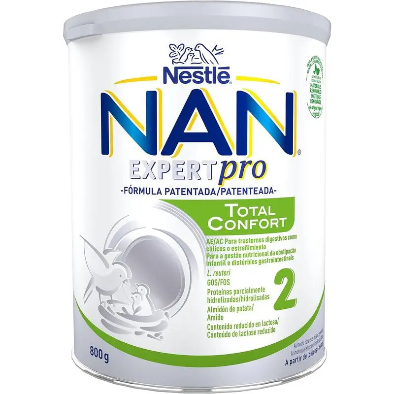 Nestlé Nan Total Confort 2 detské mlieko, balenie 12 × 800 g